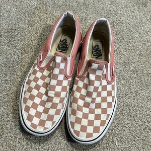 Pink Checkered Vans Size 9!
